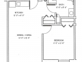 One Bedroom Style A1 - 552 SQ FT