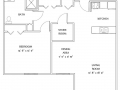 One Bedroom Style C - 911 SQ FT