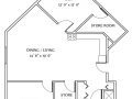 One Bedroom Style E - 1101SQ FT