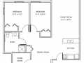 Two Bedroom Style B - 1019 SQ FT